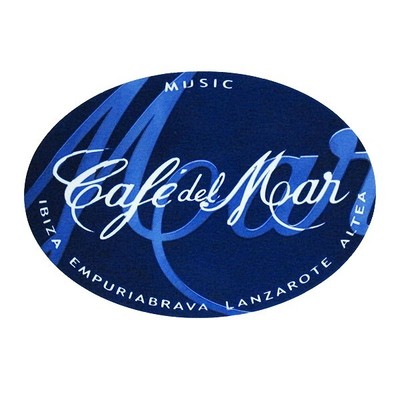 Cafe Del Mar Ibiza Club Aufkleber Blau Logo Chillout Musik Sonnenuntergang Offizielle Ebay