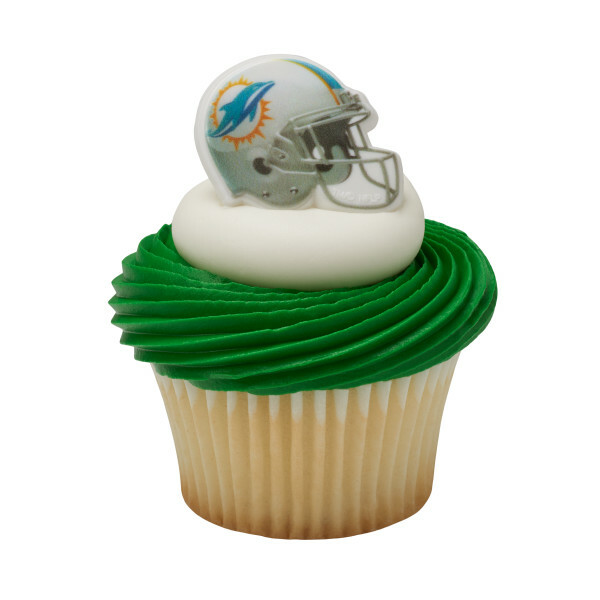 Miami Dolphins Cupcake Rings Football