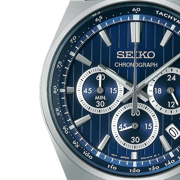 Pre-owned Seiko Selection S Series 8t Sbtr033 Men's Watch Quartz Chronograph Blue 2023