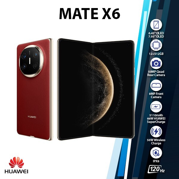 Huawei Mate X6 Android Mobile Phone (Red/12GB+512GB/Dual SIM
