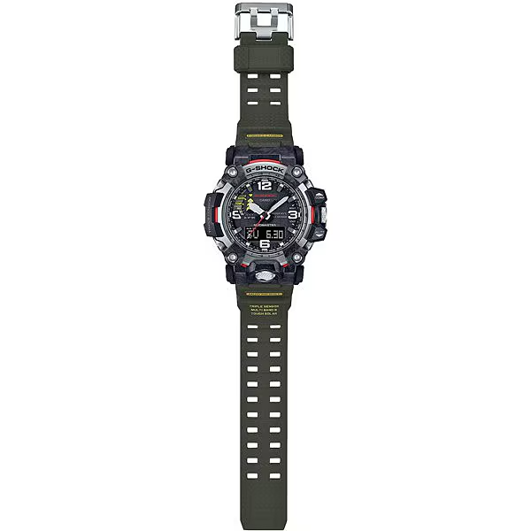 Pre-owned G-shock Casio Gwg-2000-1a3jf  Carbon Mudmaster Solar Triple Sensor From Jpn