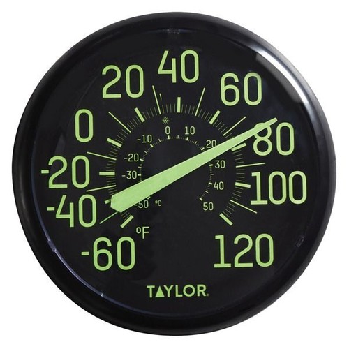 Taylor Precision Products 5267459 13,25-дюймовый прибор для внутреннего и наружного освещения, светящийся в темноте