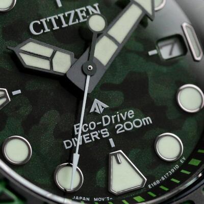Pre-owned Citizen Promaster Bn0228-06w Men Watch Marine Diver`s 200m Eco-drive Titanium