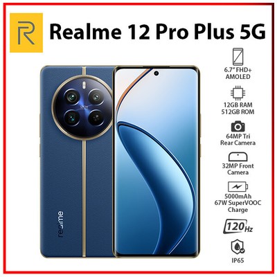 Realme 12 Pro Plus 5G 12GB+512GB BLUE Dual SIM Global Ver. Android Cell Phone