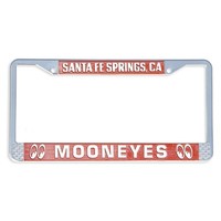 MOONEYES Kennzeichenrahmen Santa Fe Springs, rot license plate frame Bonneville