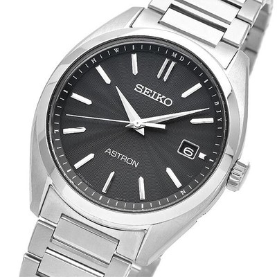 Pre-owned Seiko Astron Origin Sbxy033 Black Titanium Solar Power Save Men Watch In Box