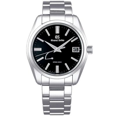 Pre-owned Grand Seiko Collection Sbga467 Black Silver Spring Drive Unisex Watch In Box