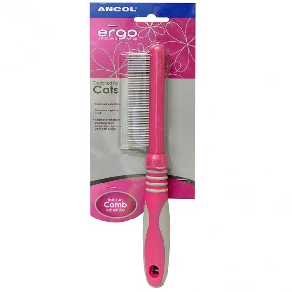 Ancol Ergo Cat Grooming Soft Hair Brush Slicker Comb Moulting Clippers