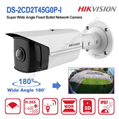 Hikvision 4MP 180° Super Wide Angle IP Bullet Network Camera DS-2CD2T45G0P-I