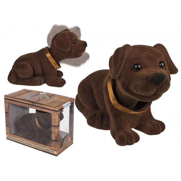 süßer 20cm Retro Wackeldackel (braun) Kult Auto Wackel Dackel Hund