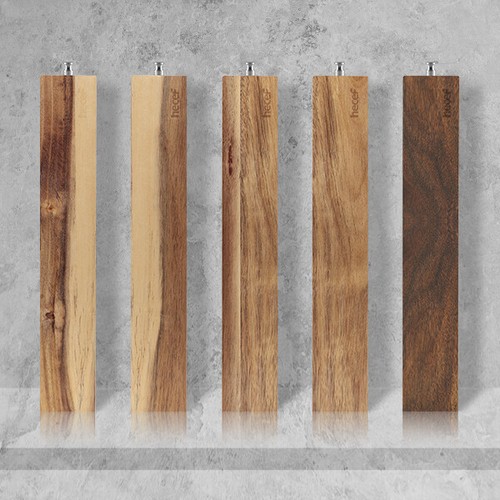 Hecef 12 inch Acacia Wood Strong Magnetic Knife Strip Rack Knife Holder for Wall