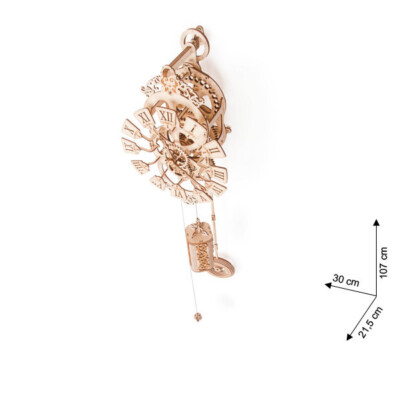 Wood Trick - Holz Modellbau Pendulum Clock Pendeluhr 251 Teile