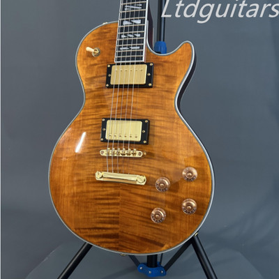 Solid Yellow 2H Pickups Electric Guitar 6-String Gold Hardware T-O-M Bridge