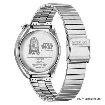 Pre-owned Citizen An3666-51a Star Wars Tsuno Chrono R2-d2 Quartz Mens Watch Japan