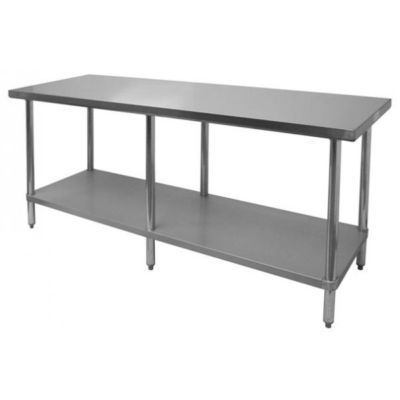 Stainless Steel Work Table 24''x84'' NSF - Flat Top