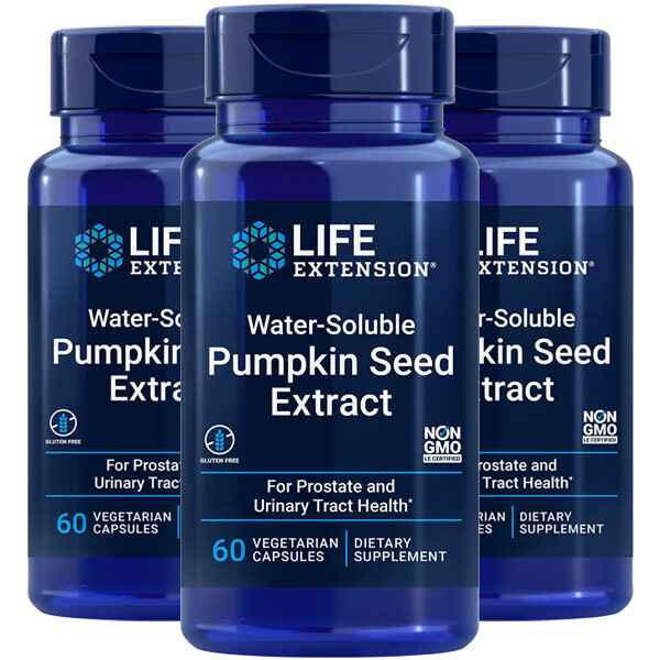 Life Extension Водорастворимый экстракт семян тыквы 262 мг 3x60 капсул для мочевыводящих путей