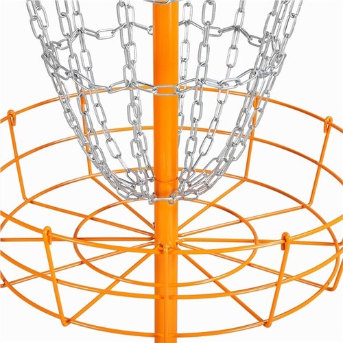 Portable Disc Golf Basket Flying Disc Golf Practice Basket Indoor/Outdoor Orange
