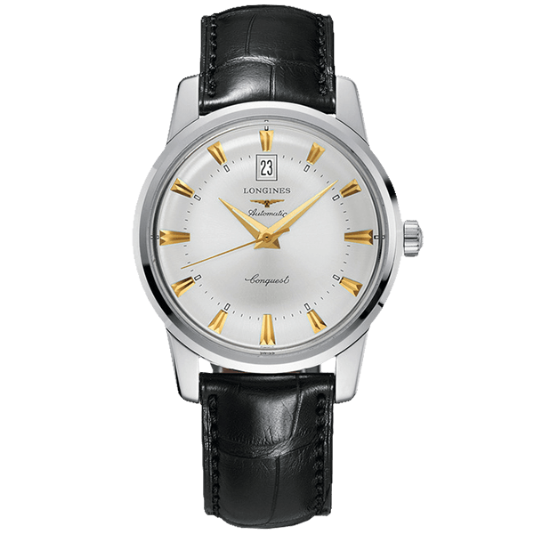 Pre-owned Longines Conquest Heritage L1.645.4.75.4 Silver