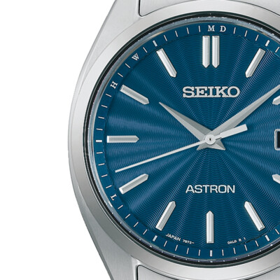 Pre-owned Seiko Astron Origin Sbxy031 Blue Titanium Solar Power Save Men Watch In Box