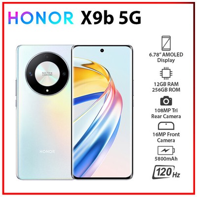 (Unlocked) HONOR X9b 5G 12GB+256GB SILVER Dual SIM Octa Core Android Cell Phone