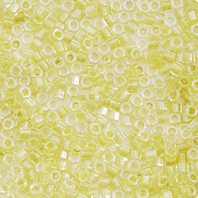 Delica 11/0 Cut Yellow Green Sparkle Crystal Lined