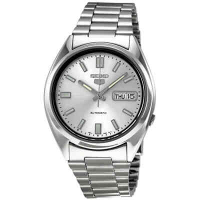 Seiko 5 Automatic Silver Dial Stainless Steel Men's Watch SNXS73