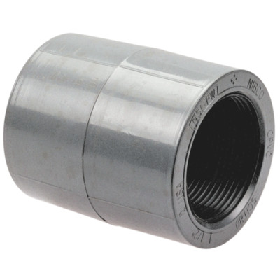 1-1/4 Inch Threaded x Threaded PVC Coupling SCH 80 NIBCO