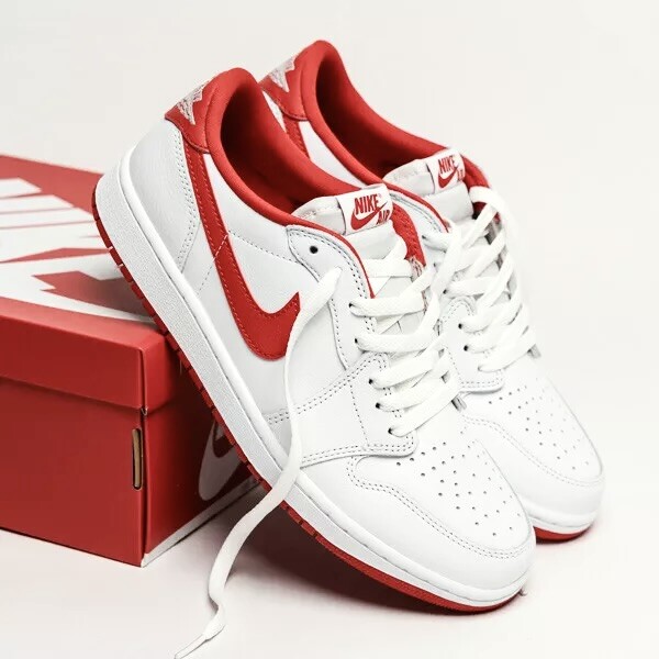 Nike ☆ Air Jordan 1 Low White×University Red Jordan 1 Low White University Red Black and Similar Sneakers
