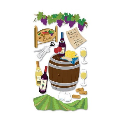 Jolee's Wine Country California Vineyards Scrapbook Dimensional Stickers