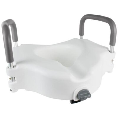 Raised Toilet Seat - Best Portable Elevated Riser with Padded Handles -...