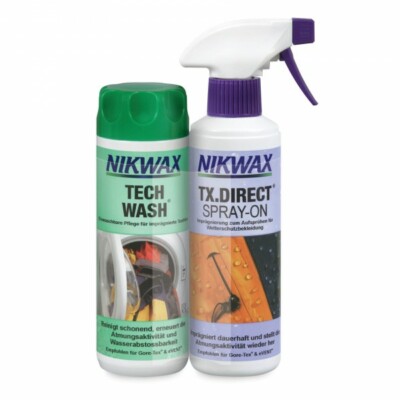 (2 x1 Liter / 66,50 Euro) je300 ml Nikwax Tech Wash + TX-Direct Spray Imprägnier