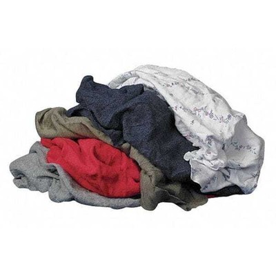 Zoro Select G303050pc Cotton/Polyester Cloth Rags, 50 Lb Box, Sizes Vary,