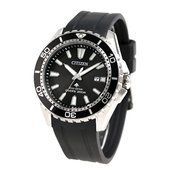 Pre-owned Citizen Promaster Marine Bn0190-15e Eco-drive Solar Diver Black Dial Men Watch