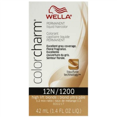 SALON HAIR WELLA COLOR CHARM PERMANENT DYE LIQUID12N/1200 HIGH LIFT BLONDE