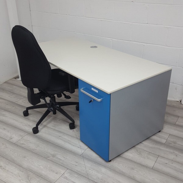 Bene 1600mm Desk With BuiltIn Pedestal + Office Chair Package Deal