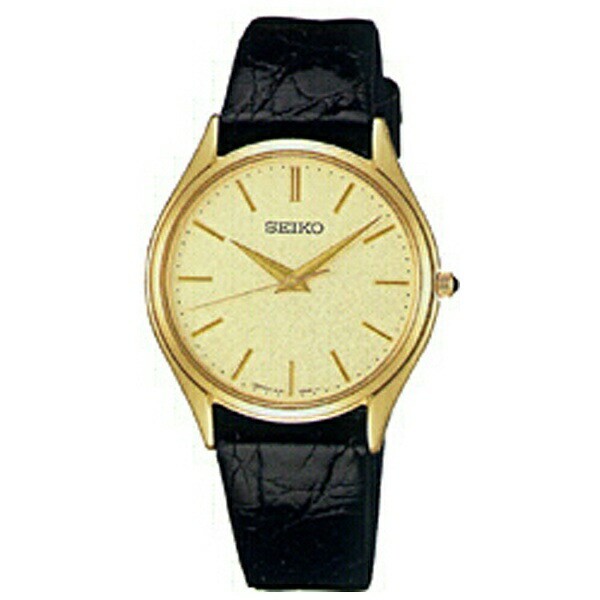 Pre-owned Seiko Dolce Sacm150 Quartz Men's Watch Gold Dial Analog Leather Band From Japan