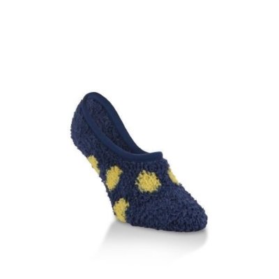 Cozy Collection Footsies Blue/gold Dot 2 Pairs Nwt