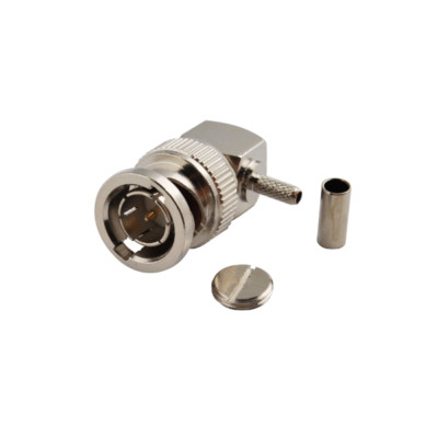 10x 75ohm BNC Male Right Angle Crimp HD SDI Vedio Camera Connector RG179 Cable