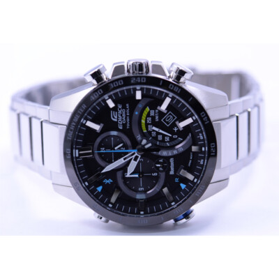 Pre-owned Casio International Warranty Eqb-501xdb-1ajf Edifice Time Traveler Men's Watch
