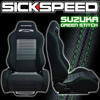 Sickspeed Green Stitch Suzuka Lightweight Reclining Racing