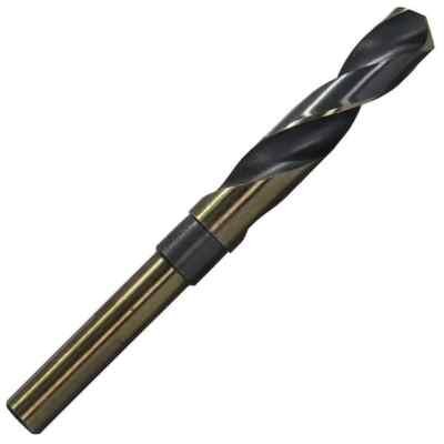9/16 in. High Speed Steel Twist Black Gold Reduced Shank Drill Bit 1/2 in. Shank