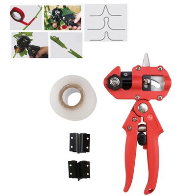 Professional Nursery Grafting Tool Pruner 2 Extra Blades With Grafting Tape Red