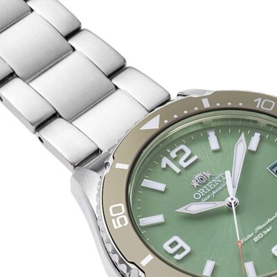 Pre-owned Orient Mako 40 Rn-wj0001e Men's Watch Solar Green Date 2024 From Japan F/s