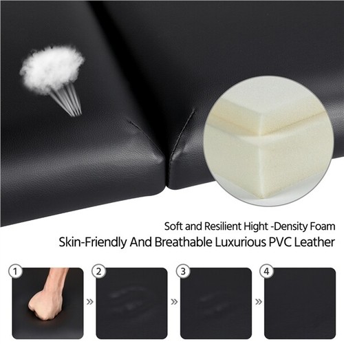 Aluminium Professional Massage Table Adjustable Portable Lashing Bed 3 Folding