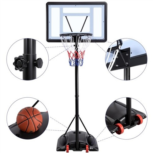 Basketball Hoop System Portable 7.2-9.2FT Height-Adjustable for Youth Outdoor