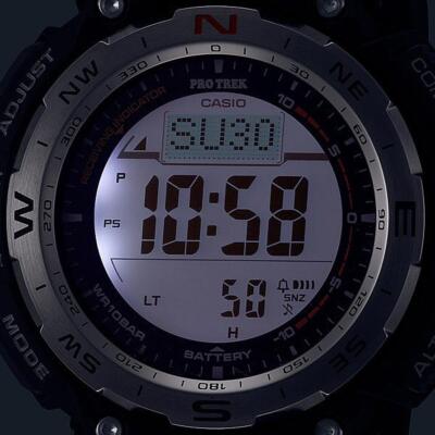 Pre-owned Casio Pro Trek Prw-3400-1jf Men's Watch Climber Line Atomic Radio Digital Solar
