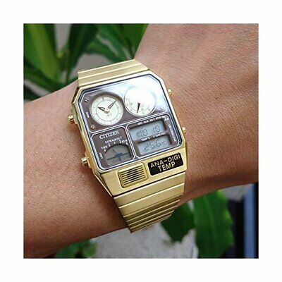 Pre-owned Citizen Ana-digi Temp Reprint Model Watch Gold Jg2103-72x From Japan F/s