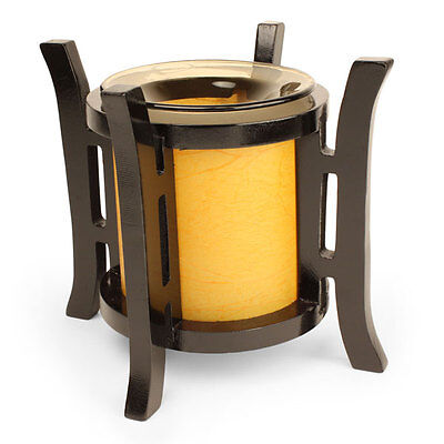Electric Oil Tart Burner LANTERN Anitque Bamboo LAMP 4 YANKEE CANDLE +++ FREE