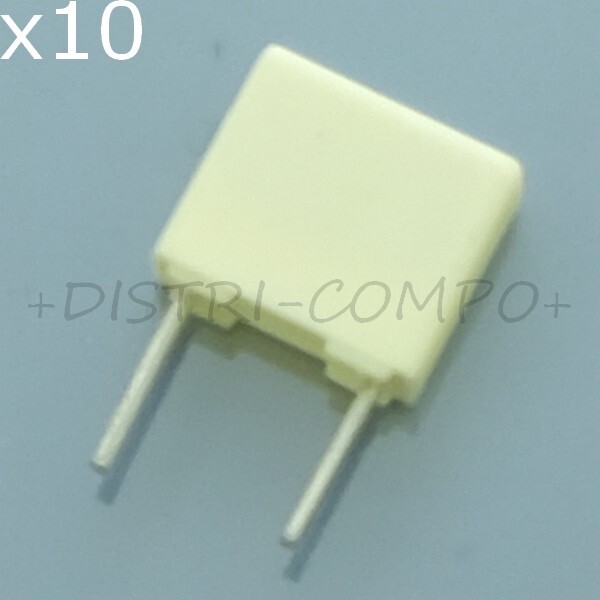 Condensateur Film 2.7nf 100vdc Pas5 10% Pet Kemet R82ec1270aa50k (Lot De 10)