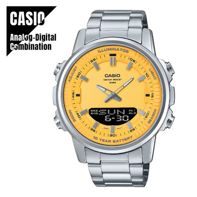 CASIO Analog Digital Combination Anadigi AMW 880D 9A Watch Metal Band Men s Di